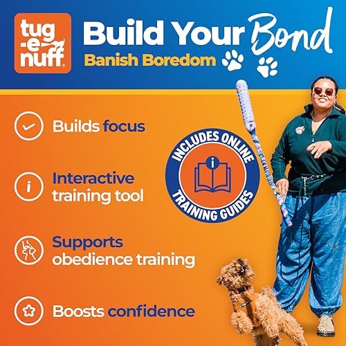 Tug-E-Nuff BOB 3-in-1 Dog Dummy (Purple), Interactive Dog Tug Toys 27.5 in