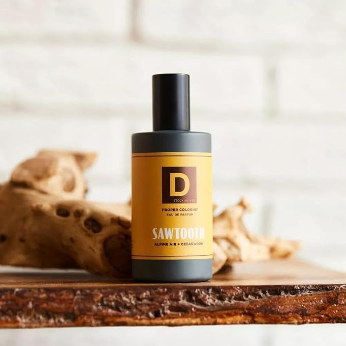 Duke Cannon Proper Cologne Sawtooth | Men's Eau de Parfum | Alpine Air and Cedarwood | Fresh, Woodsy, Long-Lasting Scent | 1.7 fl oz (Pack of 2)