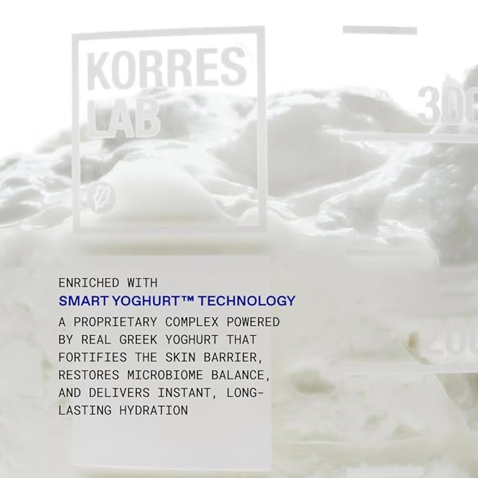 KORRES Greek Yoghurt Nourishing Probiotic Gel-Cream, Lightweight Face Moisturizer with Pre and Probiotics, Time-Released Hydration for 48 Hours, Microbiome Technology for Balanced Skin, 1.4 Fl Oz