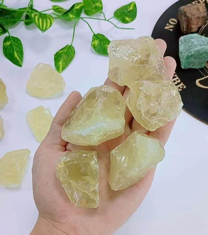 LAIDANLA 1lb 2" Citrine Natural Rough Stones Crystal Large Raw Crystals Bulk Healing Gemstones for Reiki Healing Tumbling Fountain Rocks Wire Wrapping Decoration Cabbing Lapidary