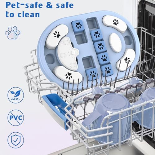 Dog Puzzle Toy, Interactive Treat Dispensing Toys, Grey | Dog Enrichment Toys, IQ Training & Mental Stimulation, Non-Slip Slow Feeder, For Puppies Small Medium Large Dogs Cats