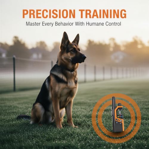 Dog Training Collar with Remote for 10 to 110 lbs Small Medium Large Dogs, Vibration Collar, 18 Levels Adjustable Bark Control Device for Training and Behavior Correction