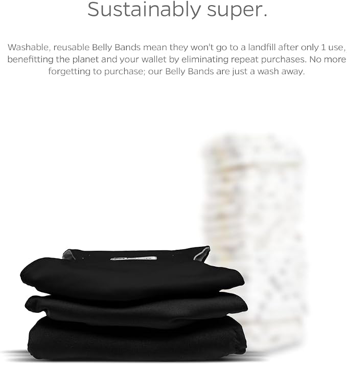 PET Parents Washable Belly Band Male Dog Diapers, Dog Wraps and EXTENDRS, Black, X-Large: 2