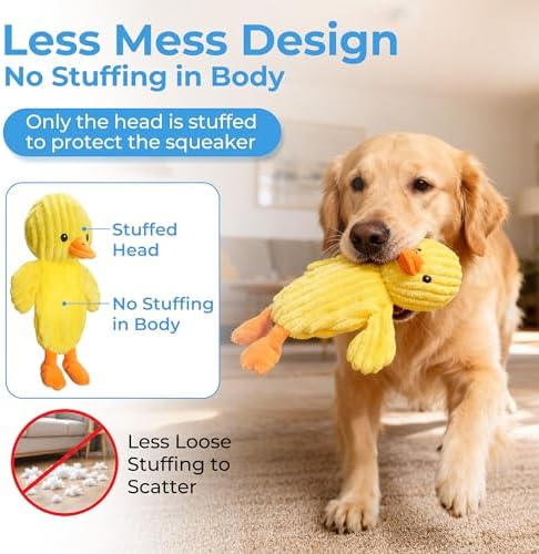 PrimePets 5PCS Plush Crinkle Squeaky Dog Toys for Small Medium Large Dogs