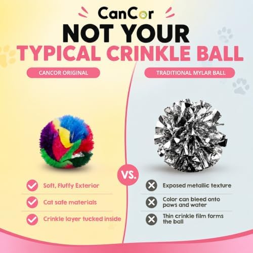 Mini Crinkle Ball Cat Toy (12 Pack)