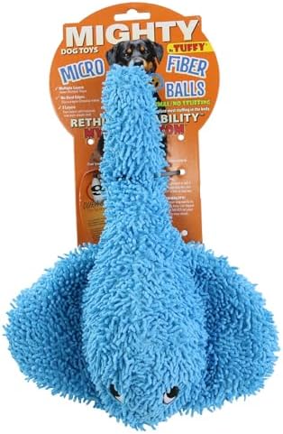 MIGHTY Tuffy Microfiber Medium Ball Stingray Dog Toy