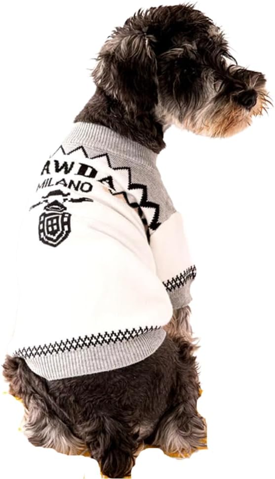 Dog Sweater for Small Dogs, Designer Dog Clothes, Luxury Pawda, Soft Knit | Designer dog clothes for small dogs with soft knit comfort, luxury styling and easy pullover fit for Yorkies in cold weather.