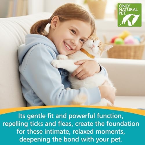 Only Natural Pet EasyDefense Non-Toxic Flea & Tick Cat Collar. Single Collar Protects for 4 Months! (1 Pack)