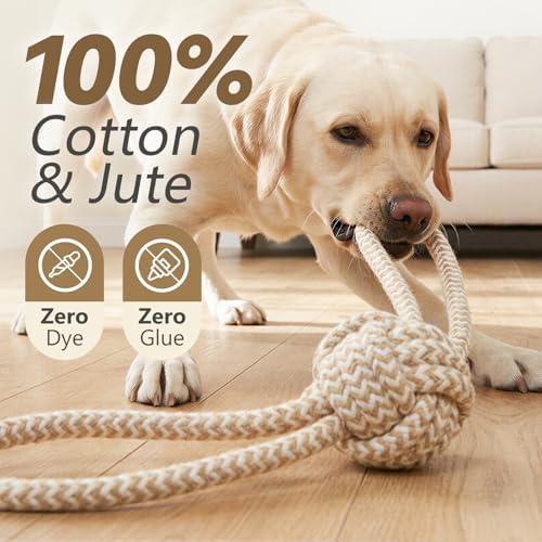 Puppy Chew Toys for Teething, Rope Toys for Dogs Training and Play, Durable Chew Rope for Small and Medium Breeds, L Size