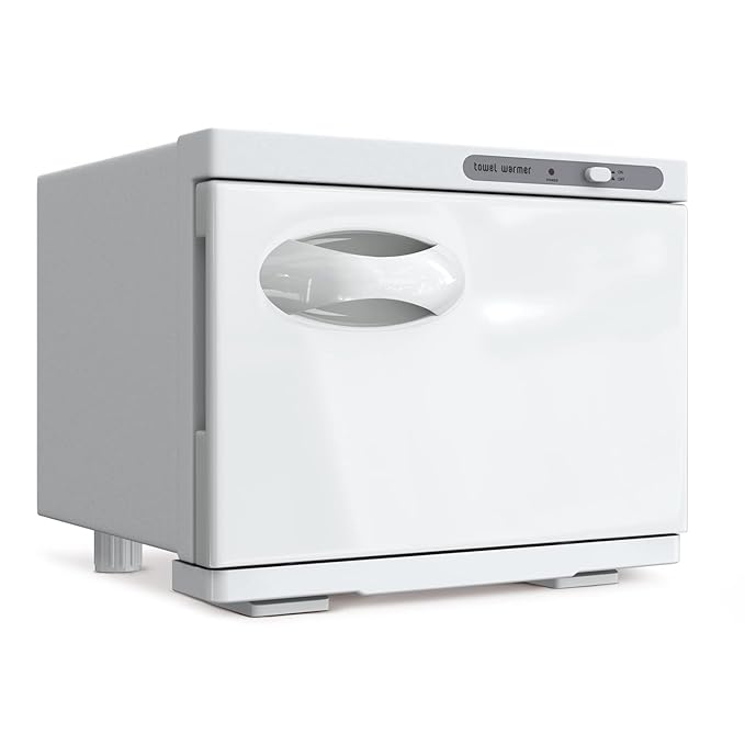 Towel Warmer Cabinet, 8L Hot Spa Small Towel Warmer Heating Use for Facial Spa, Hair Beauty, Salon Equipment and Home - White