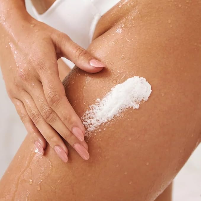 LALICIOUS Peachy Keen Exfoliating & Moisturizing Body Scrub | Sugar & Coconut Oil | Pre-Shave Scrub for Ingrown Hairs & Razor Bumps | Gently Buffs & Smooths Sensitive Skin | No Parabens | Large 16oz