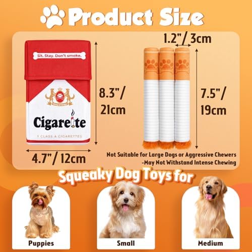 KEZKALS Funny Dog Toys for Small Medium Dogs, 3 Pack Squeaky Dog Toy