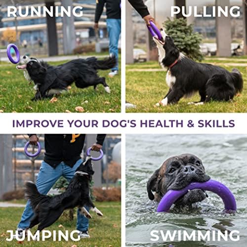COLLAR Puller Dog Toy Ring for Small Medium Large Dogs Fetch Floating Disc