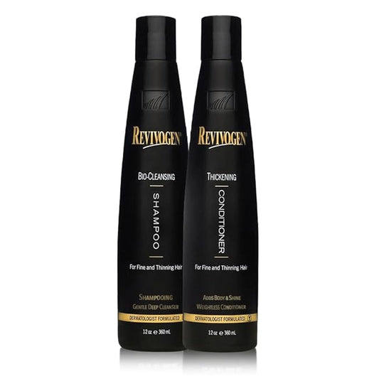 Revivogen MD Bio-Cleansing Shampoo and Conditioner for Thinning Hair, DHT Blocker Shampoo, Hair Loss Shampoo, Shampoo Thinning Hair, Conditioner for Thinning Hair, Hair Loss Conditioner 12oz