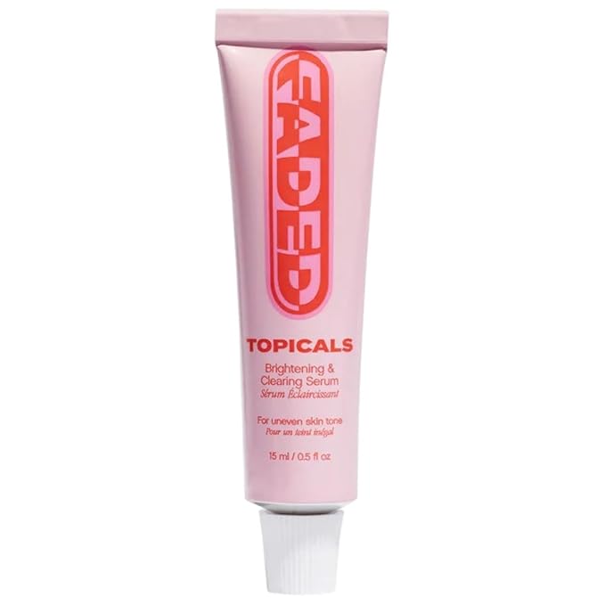 Topicals Faded Brightening and Clearing Serum | Reduces Discoloration, Post-Blemish Marks, Scars and Spots | Contains Kojic Acid and Niacinamide | Dermatologist-tested, Vegan, Cruelty-Free (0.5 Fl Oz)