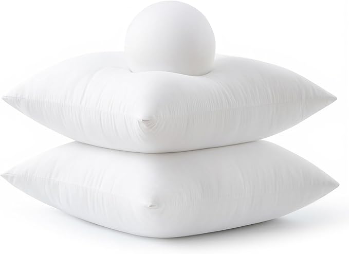 MIULEE 20x20 Throw Pillows Inserts 4 Pack, Decorative Pillows for Couch Bed | 100% Virgin Filling, Full and Fluffy, Lumbar, Back and Neck Support