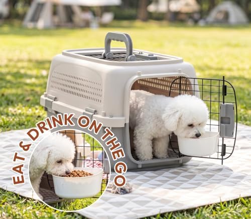 23 Inch Portable Hard-Sided Dog Cat Carrier, Airline Approved Travel Crate