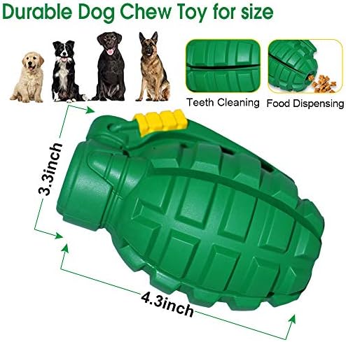 Dog Chew Toys for Aggressive Chewers,Food Grade Non-Toxic Dental Pet Toy,Tough Durable Indestructible Dog Toys for Small Medium Large Dogs.Green