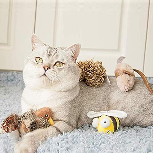 Gigwi 3 Pack Automatic Cat Toys, Interactive Squeaky Toys for Cats Inddoor