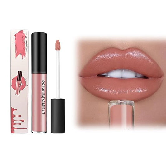 12 Color Cream Lip Gloss, Waterproof Long-Lasting Moisturizing Lipstick, Non-Stick to Cup Natural Jelly Lipstick for Women Home Travel (#02, 1pack)