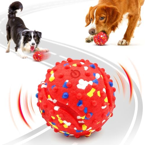 Lollyx Interactive Dog Toys, Interactive Dog Ball Toy for Small Medium Dogs | Rechargeable, Bouncing & Rotating Dog Ball, Chew Resistant Design to Keep Busy Moving, Indoor Outdoor Exercise