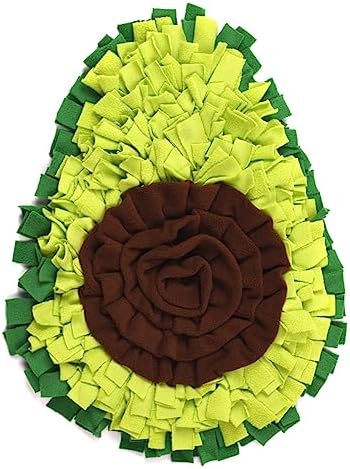 Vedem Small Animal Snuffle Mat Fleece Foraging Mats Interactive Feeding Toy Rabbit Guinea Pig Rat Hamster Anti Slip Treat Dispenser (Avocado)