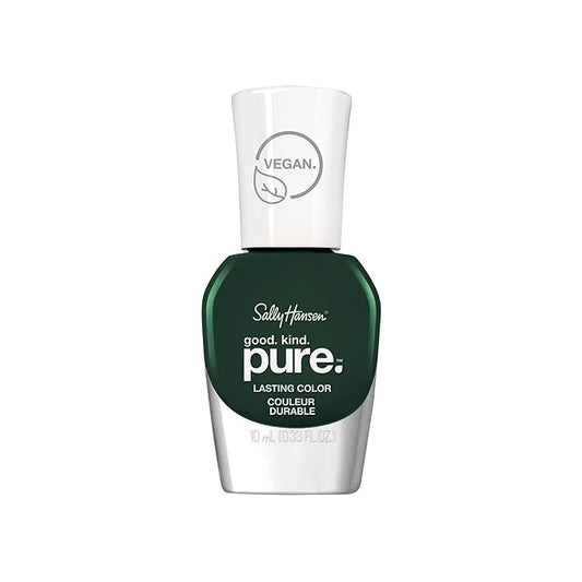 Sally Hansen Good. Kind. Pure. Nail Polish | Plant-Based, Vegan, 16-Free Formula | Opaque, Shiny | 374 Matcha Love | Dark Green Nail Color