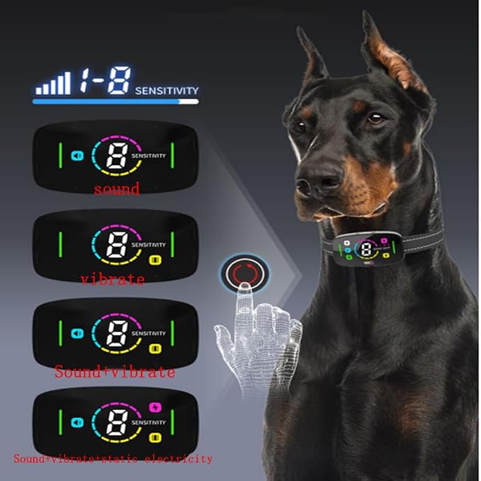 Bark Collar,Smart Anti-Bark Dog Training Collar, Color Display, Waterproof, Anti Barking Collar for Small Medium Large Breed Dogs