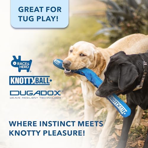 Race&Herd KnottyBall Snuffle Ball, Interactive Dog Puzzle Toy for Dogs, Stimulating Dog Toys for Boredom, Treat Puzzle Toys for Dogs Enrichment, Snuffle Treat Dispensing Smart Dog Toys, 6 Round Slot