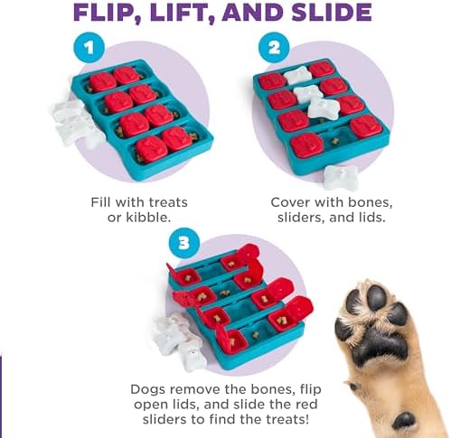 Outward Hound Nina Ottosson Dog Brick Dog Toy Treat Puzzle, 12.8"