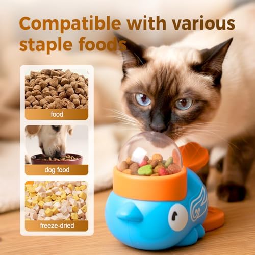 Dog Interactive Treat Dispenser Toy, 2026 New 2-in-1 Interactive Dogs Toys Food Puzzle Slow Feeder, Safe Dog Food Slow Treat Feeding Dispenser for Small & Large Cats Dogs (Yellow)