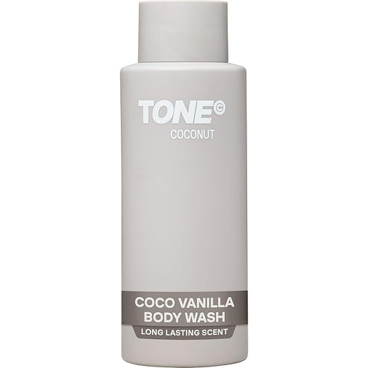 TONE Hydrating Body Wash for Men & Women, Coconut, Coconut-derived Cleansers Leaves Skin Clean, Moisturized & Refreshed, Long-lasting Iconic Scent, All Skin Types, Dermatologist-Tested, 16.9 oz
