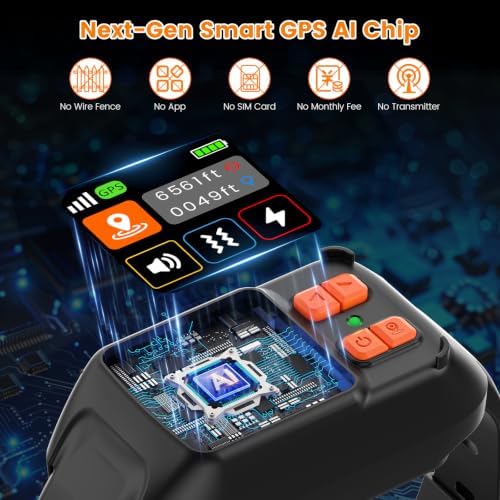 GPS Wireless Dog Fence for Outdoor Use, Custom Boundary, No Subscription