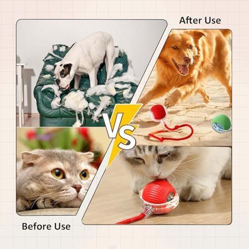 2PCS Interactive Cat Toy Rolling Ball Chewie Viral Dog Ball