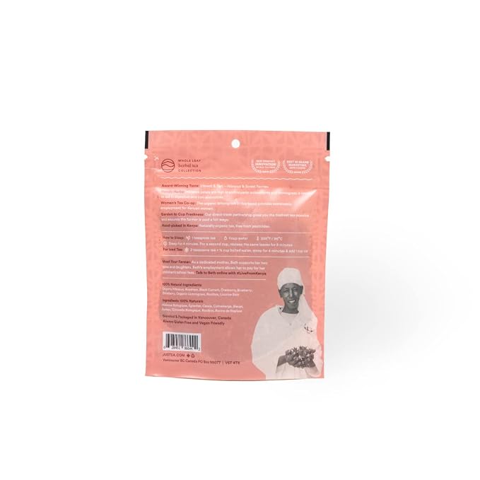 JusTea LITTLE BERRY HIBISCUS | Loose Leaf Herbal Tea Refill Pouch 160+ Cups (12.7oz) | Caffeine Free | Award-Winning | Fair Trade | Non-GMO