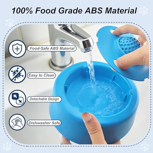 Slow Feeder Dog Bowls for Liquid Treats, Dog Licking Bowl with Rolling Ball, Entertained Ball Dog Lick Bowl, Promotes Hydration and Calm Licking, Large Capacity Dog Lick Bowl for All Breeds