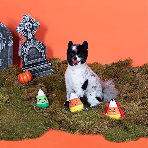 Fringe Studio, Candy Corns, Small Plush Dog Toy 3PCS Set, PetShop Collection (289403)
