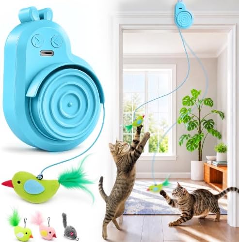 Interactive Cat Toys for Indoor Cats - Automatic Flying Bird for Enrichment
