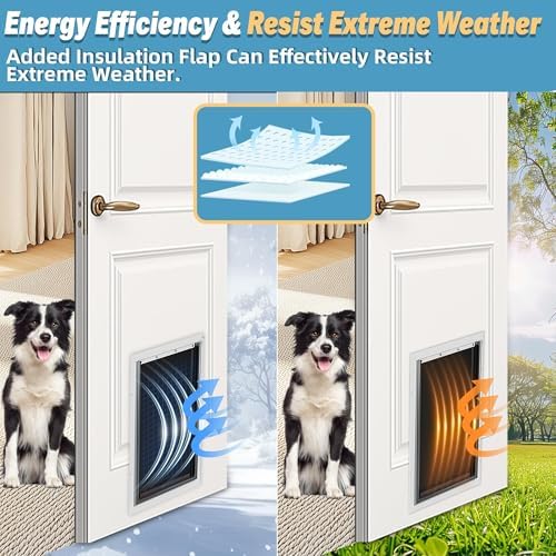 3-Flap Medium Dog Door Replacement Flap with Screws | Compatible with PetSafe Freedom PAC11-11038, Extreme Weather, Durable Flexible Flap, Dog Door Replacement, 12 7/8" x 8 1/8"