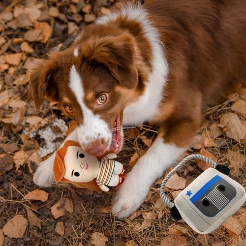 design LAB, Inc. Stranger Things Official Merchandise | Cool Toys for Dogs with Rope for Tug of War, Stuffed Animal Plush Toys with Squeakers | Max & Music 2-Pack Set | Interactive Toys