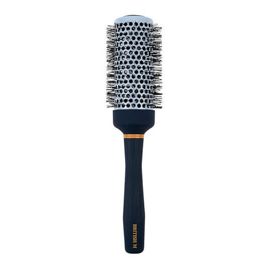 BRITISH M Curling Ceramic Brush Round 43mm – Non-Electric Blowout Brush, Anti-Frizz Styling for a Smooth Salon Look – Ideal for All Hair Types