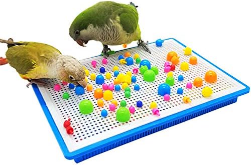 QBLEEV Parrot Puzzle Toys - Bird Intelligence Training, Parakeet & Conure Cage Accessories, Cockatiel Foraging & Chewing Toys