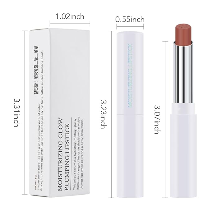 Tinted Lip Balm Moisturizing Lipstick, Black Brown Hydrating Lipstick for Women, 24 Hour Long Lasting Moisturization Lip Gloss Stain Makeup, Lightweight Non Greasy Moisturizer Lips, 03