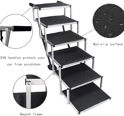 Dog Steps for Car for Smart #3 5-Door SUV 2023 Foldable Dog Ramps for Large Dogs with Non Slip Surface Portable Outdoor Pet Ramp