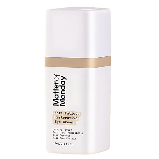 Matter of Monday Anti-Fatigue Eye Cream - Professional Strength Peptide Eye Cream for Dark Circles, Puffiness & Fine Lines - Restorative Under Eye Cream with Collagen Support, 0.5 oz
