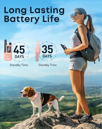 Dog Shock Collar - 4500FT Dog Training Collar with Remote | IPX8 Waterproof Electric Dog Collar with 4 Training Modes, Security Lock, Rechargeable eCollar for 10-120lbs Dogs(Hot Pink)