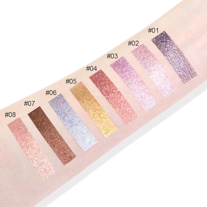 Champagne Glow Cream Shimmer Eyeshadow –Champagne Beige Pearl Eye Shadow, Brightening Glitter Shade, Waterproof Long-Lasting Crease-Proof Single Eyeshadow for Natural Everyday & Soft Glam Eye Makeup 8