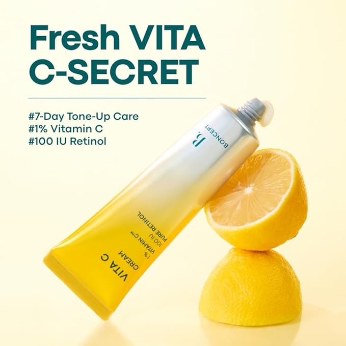 Vita C Cream - Quick-Absorbing Korean moisturizer for Dark Spots, Brightening, Bouncy Skin, Anti aging with Vitamin C, Retinol | 1.69 fl. oz. / 50ml