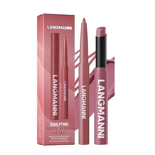 Lip Liner & Lipstick Set (12 Shades) - Long-Lasting, Waterproof & Transfer-Proof Matte Lip Kit, Smooth Creamy Texture, Bold to Nude Shades for Everyday & Party Wear, Ideal for Makeup Lovers (08)