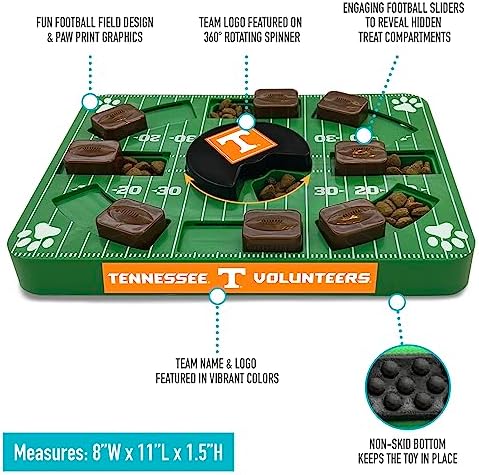 Pets First NCAA Tennessee Volunteers Puzzle Toy, Puzzle Treat Dog Toy, Interactive Dog Treat Toy, Dog Puzzle Fedding Slow Toy